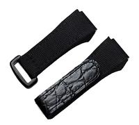 KCHSRKHXC 25mm Men Nylon Fabric with Leather Watchband for Richard Watch Mille Strap Band Bracelet Buckle for Spring Bar Version (Color : Orange, Size : 25mm)