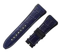 KCHSRKHXC 28mm Nylon Cowhide Silicone Watch Strap Black Blue Folding Buckle Watchband for Franck Muller Series