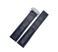 KCHSRKHXC Applies to Genuine Leather Bracelet 19mm 20mm 22m for Watchband Men Wristwatches Band Accessories Fold Buckle Leather Watch Strap (Color : 26mm, Size : 19mm)