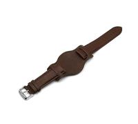 KCHSRKHXC Banda de correa de reloj de cuero genuino 18 mm 20 mm 22 mm Vintage Banda de reloj con estera de café marrón negro Pulseras de muñeca para hombres Relojes