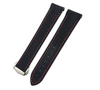 KCHSRKHXC Bandas de vigilancia de 20 mm Banda de cuero de cuero para Omega 300 AT150 Planet Ocean Nylon Watch Strap Man Woman