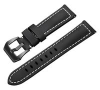 KCHSRKHXC Bandas de vigilancia de reemplazo 18/20/22/24 mm La correa de cuero de cuero glaseado masculino para hombres con hebilla de alfiler de servicio pesado (negro marrón, 18 mm)