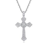 KCHSRKHXC Big Cross Pendant Aaaaa Zircon Wedding Engagement Pendants With For Women Men Jewelry
