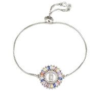 KCHSRKHXC brillo princesa cuadrada cuadrada cúconia forma de serpiente de serpiente redonda encanto mujeres joyas ajustables ajustables