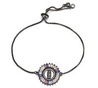 KCHSRKHXC brillo princesa cuadrada cuadrada cúconia forma de serpiente de serpiente redonda encanto mujeres joyas ajustables ajustables