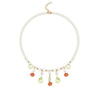 KCHSRKHXC Collar Collar con estilo corta con cuentas con perlas Corneas franjas de colgante de colgantes únicos para reuniones joyas