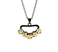 KCHSRKHXC Collar de Plata con Colgante Irregular en Forma de Panal, joyería para Mujer, Cadena de Regalo de cumpleaños, Hecho en China