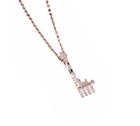 KCHSRKHXC Collar encantador colgante de jirafa Rose Regalos de cumpleaños para mujeres