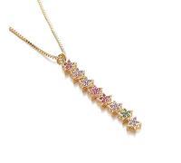 KCHSRKHXC Collar largo para mujer, circonita cúbica, estrella, boda, fiesta