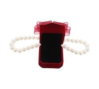 KCHSRKHXC Collar portador de anillo de boda para mascotas con collar de perlas falsas, joyería ligera y duradera para perros, diseño de lazo para propuesta de compromiso, fotografía y fiestas de boda