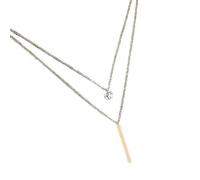 KCHSRKHXC Collares de Banda con Doble Cubierta de circón