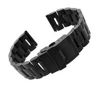 KCHSRKHXC Correa de reloj de acero inoxidable 18/20/22/24 sólido con extremo de arco, hebilla plegable de repuesto, 22mm, Estándar, Estándar