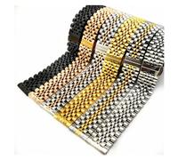 KCHSRKHXC Correa de reloj de acero inoxidable de 12 mm, 14 mm, 16 mm, 18 mm, 20 mm, 22 mm, 24 mm, correa de metal pulido, accesorios, 14mm, Estándar, Estándar