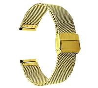 KCHSRKHXC Correa de reloj de acero inoxidable de 13 mm, 14 mm, 16 mm, 17 mm, 18 mm, 19 mm, 20 mm, 22 mm, correa de reloj tejida, 16mm, Estándar, Estándar