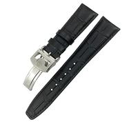 KCHSRKHXC Correa de reloj de cuero vacuno para IWC Portugués Portofino Pilot de cuero genuino 20 mm 21 mm 22 mm correa de reloj hebilla esférica (Color: Preto, Tamaño: 20 mm), 21mm, Estándar, Estándar
