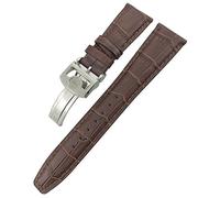 KCHSRKHXC Correa de reloj de cuero vacuno para IWC Portugués Portofino Pilot de cuero genuino 20 mm 21 mm 22 mm correa de reloj hebilla esférica (Color: Preto, Tamaño: 20 mm), 20mm, Estándar, Estándar