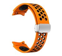 KCHSRKHXC Correa de silicona de 20 mm para Galaxy Watch 6 Classic 43 47 mm 5pro 45 mm Breathe No GAPS Reloj de hebilla 7 6 5 4 40 mm 44 mm Relojes