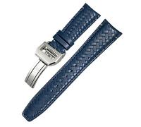KCHSRKHXC Curved End Cowhide Woven Watchband 20mm 21mm 22mm Fit For Pilots Genuine Leather Watch Strap