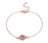 KCHSRKHXC Exquisito dije de mal de ojo, cadena de circonita cúbica para mujer, joyería de moda, regalo de cumpleaños