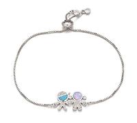KCHSRKHXC Fashion Blue and Pink Opal Cubic Zirconia Charm, accesorios para el hogar para niños y niñas