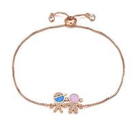 KCHSRKHXC Fashion Blue and Pink Opal Cubic Zirconia Charm, accesorios para el hogar para niños y niñas