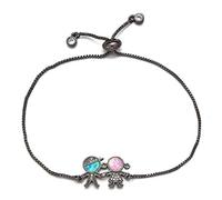 KCHSRKHXC Fashion Blue and Pink Opal Cubic Zirconia Charm, accesorios para el hogar para niños y niñas