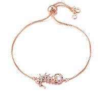 KCHSRKHXC Fashion Cubic Zirconia Hippocampus Charmit Cadena Slider Slider Hippocampus Joyería de moda