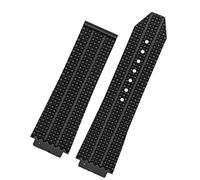 KCHSRKHXC for Big Bang Silicone Watch Band 26mm*19mm 25mm*17mm Waterproof Watch Strap Watch Rubber Watch Bracelet (Color : 2 Black-No Buckle, Size : 25-17mm)