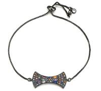 KCHSRKHXC Forma de ventilador geométrico exclusivo Princesa Corte Corto de circonía cúbica Cadena de cristal Joyería femenina Joyería