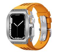 KCHSRKHXC Kit de modificación de la caja de reloj de aleación de goma deportiva de goma, para 8 7 6 5 4 SE 44 mm de 45 mm Serie VISTA REEMPLAZADO RELAPT STRAP KIT