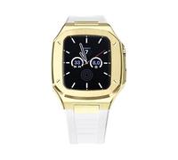 KCHSRKHXC Kit de modificación de la correa de la caja del reloj de metal, para la banda de 41 mm de 44 mm de 45 mm series 9 8 7 6 5 4 SE Actualización Reemplazar el juego de correa