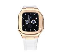 KCHSRKHXC Kit de modificación de la correa de la caja del reloj de metal, para la banda de 41 mm de 44 mm de 45 mm series 9 8 7 6 5 4 SE Actualización Reemplazar el juego de correa