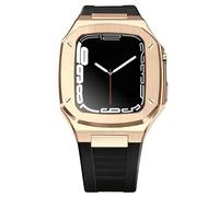 KCHSRKHXC Kit de modificación de la correa de la caja del reloj de metal, para la banda de 41 mm de 44 mm de 45 mm series 9 8 7 6 5 4 SE Actualización Reemplazar el juego de correa