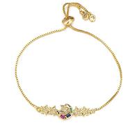 KCHSRKHXC Lady Lover Moon and Star Charm Cubic Zirconia Slider Chain Fiesta de bodas Joyas