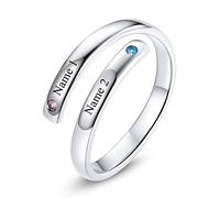 KCHSRKHXC Letters Custom Made Adjustable Ring Charm Custom Made For Women Jewelry Making Anniversary