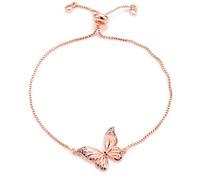 KCHSRKHXC lindo encanto de circonía cúbica encanto femenino rosa cadena ajustable joyería femenina