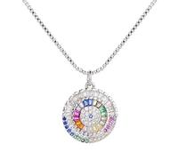 KCHSRKHXC Luxury Princess cortada colgante colgante de circuito cúbico collar de ojo malvado y joyas femeninas colgantes