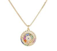 KCHSRKHXC Luxury Princess cortada colgante colgante de circuito cúbico collar de ojo malvado y joyas femeninas colgantes