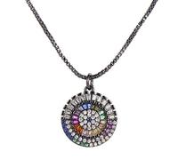 KCHSRKHXC Luxury Princess cortada colgante colgante de circuito cúbico collar de ojo malvado y joyas femeninas colgantes