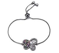 KCHSRKHXC Luxury Princess Cubic Zirconia Charmón de mariposa Cadena de tobogán Joyería de boda para mujeres