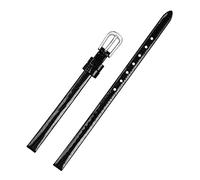 KCHSRKHXC Mini Watch Band 6mm Genuine Leather Bracelet Womens Fashion watchband Small Strap (Color : Blue Gold Buckle, Size : 6mm)