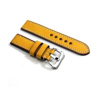 KCHSRKHXC Mira Strap Cow Cuero Retro Madena hecha a mano 20 mm de 22 mm de 24 mm Corizas de banda de reloj gruesas Vintage Hebilla pulida