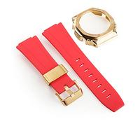 KCHSRKHXC Modelos de acero tallado GA-2100 El diseño más nuevo de diseño listo para la correa de silicona y caja GA100 2110 Banda de reloj y reemplazo de estuche de metal