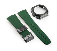 KCHSRKHXC Modelos de acero tallado GA-2100 El diseño más nuevo de diseño listo para la correa de silicona y caja GA100 2110 Banda de reloj y reemplazo de estuche de metal