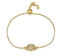 KCHSRKHXC Multicolor Zirconia Sun Charmit Femenina Slider Cadena de Joya de moda Joya