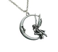 KCHSRKHXC necklace 2025 Open Back Celestial Moon Fairy Pendant Measures Jewelry Gifts For Women With You Accessories Creative Gift, Free size, Steel, No Gemstone