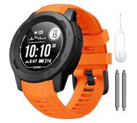 KCHSRKHXC Para la banda de vigilancia Instinct 2 Instinct 2 Solar Movina solar 22 mm Softa de reemplazo de silicona suave Correa de reloj compatible con Instinct 2 Solar Tactical (naranja)