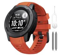 KCHSRKHXC Para la banda de vigilancia Instinct 2 Instinct 2 Solar Movina solar 22 mm Softa de reemplazo de silicona suave Correa de reloj compatible con Instinct 2 Solar Tactical (naranja)