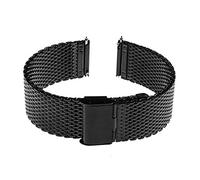 KCHSRKHXC Reloj Strap 16 mm 18 mm 20 mm 22 mm universal Watchband Release rápido Reloj Watch Mesh Strap Strap Strap Binte de muñeca Black