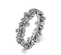 KCHSRKHXC Stackable Daisy Flower Finger Rings For Women Wedding Jewelry